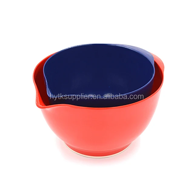 Customized Cheap Plastic Melamine Kitchen Gadgets Mixing Bowls With Handle