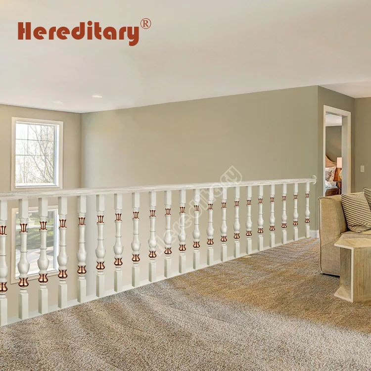 Outdoor step stairs wood baluster cast iron baluster grill design for balcony