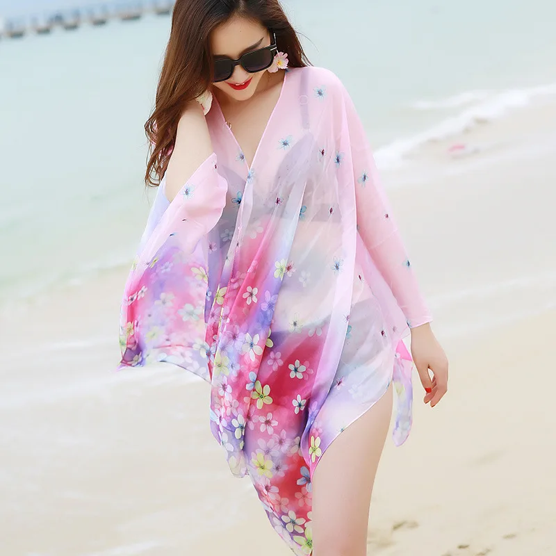 High quality print bikini swim suit bathing suits swimwear cover up beach dress