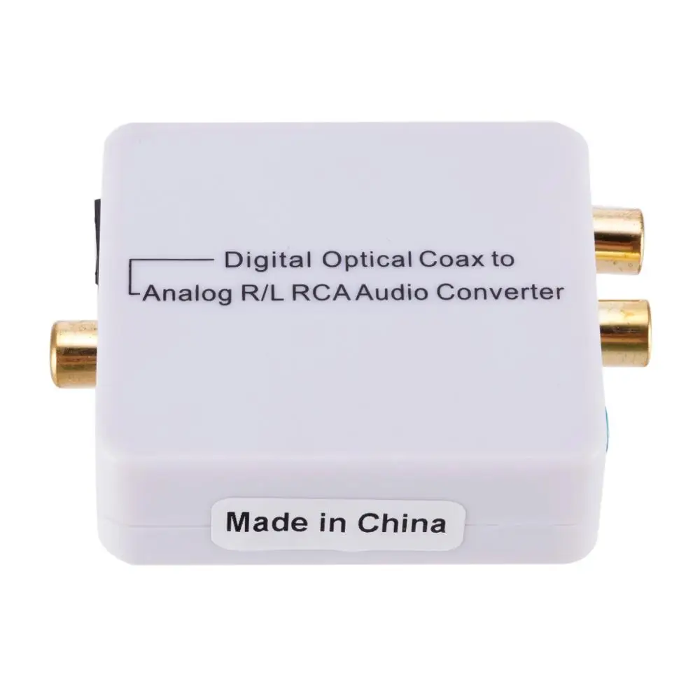 TV Optical Digital SPDIF/Coaxial to RCA L/R Headphone Analog Audio Converter Out