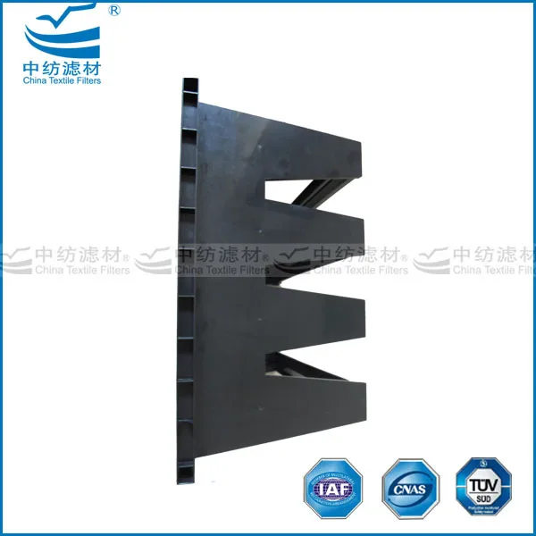 MERV 16 Plastic Frame V Bank Air Filters For HVAC System