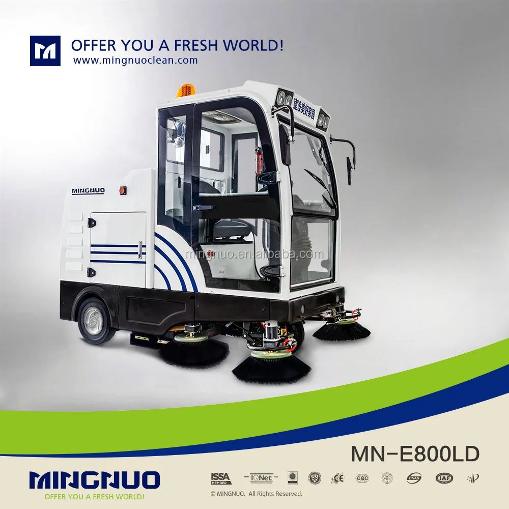 commercial electric road cleaner, auto-dumping vehicle, battery-powered sweeper