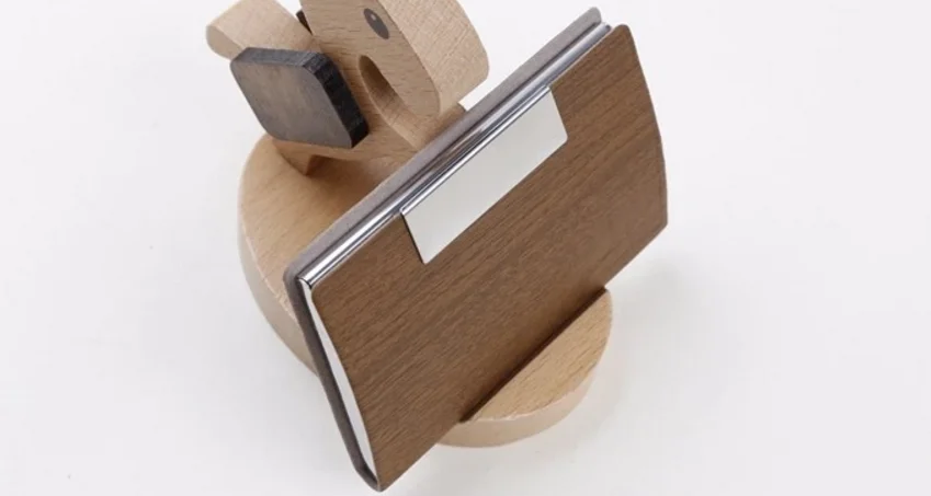 Luxury Wooden Pen with wooden card holder for business gift set