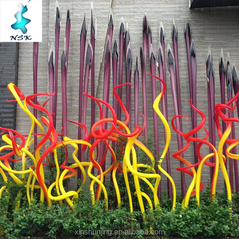 Modern hotel hall decoration project sculpture Lampwork blown glass