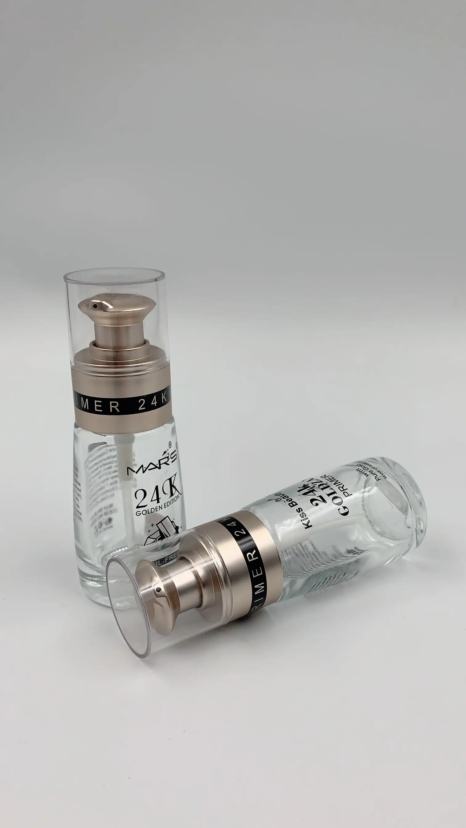Hot selling luxury kind skin care serum cream glass bottle with pump