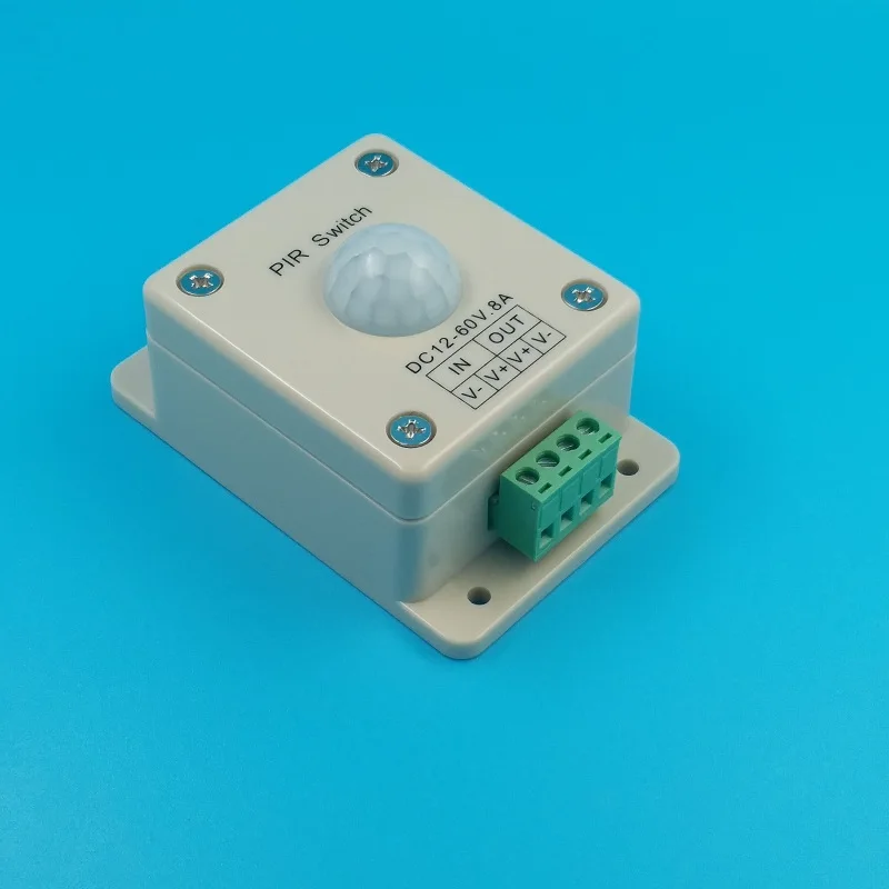 DC12V-60V 8A PIR Infrared Motion Sensor Light Switch Human Body Induction Switch Rectangle Energy saving switch of embedded