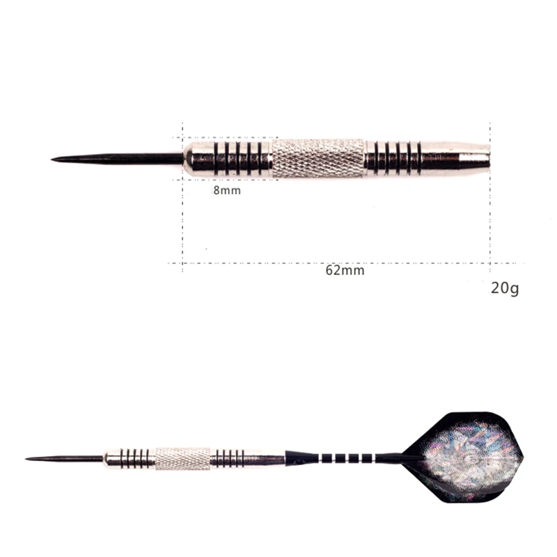 3pcs hard darts  head metal rod 20 grams professional dart indoor sports dart pin sports