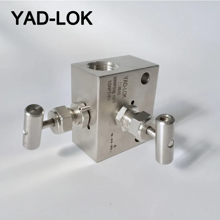 
YAD-LOK Low Cost General 1/4 inch Needle Valves Female thread two valve manifold for oil 