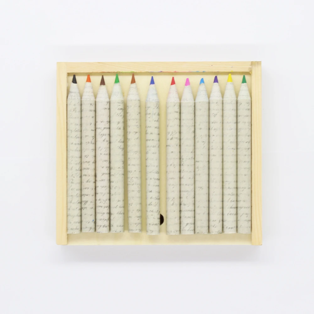 Hot sale environmental color pencil set in wooden box promotional gifts