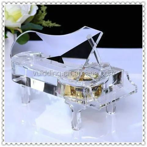 Clear Crystal Grand Piano Music Box For 2.14 Day Gifts
