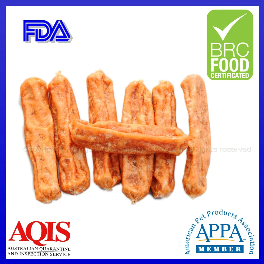 длинные куриные сосиски для собак