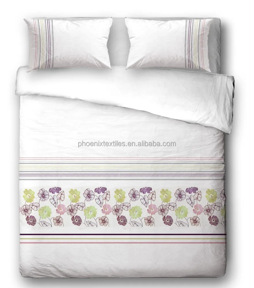 hot selling customized floral luxury embroidery home bedding bed duvet cover set