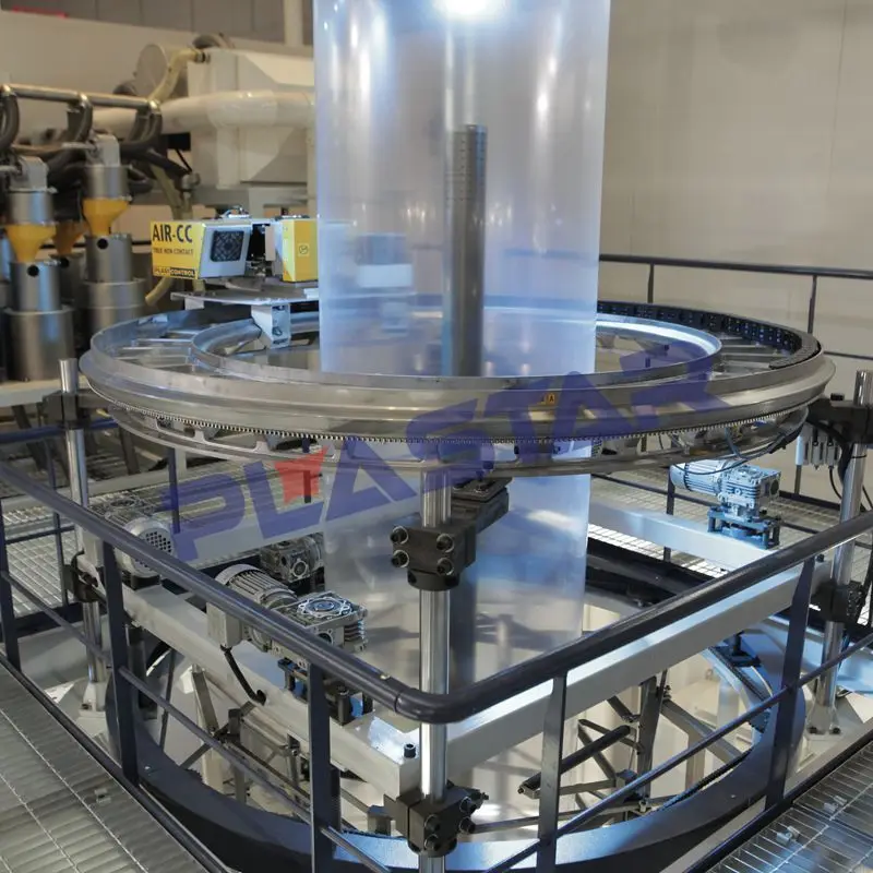 3 Layer Polyethylene Plastic Film Laminating Blowing Machine With The Auto Air Ring