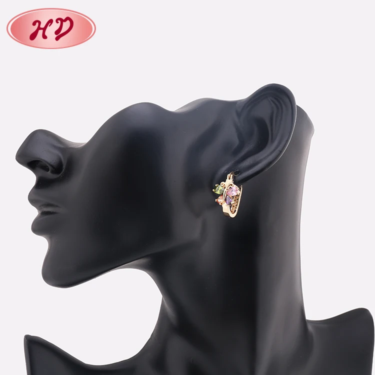 Fashion Colorful Huggies Earrings Best Famous Name Jewelry