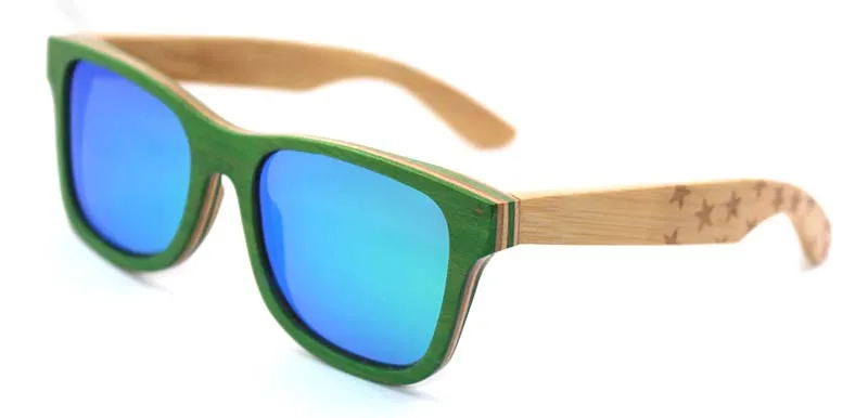 new products handcrafted fashionable design recycled skateboard wood bamboo sunglasses 2020