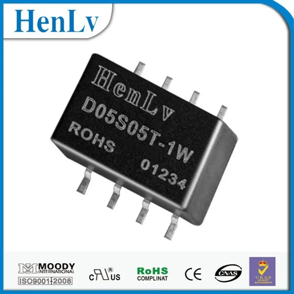 Dc DC преобразователь в постоянного тока 5в фиксированной вход нерегулируемые выход SMD пакет D05S05T-1W