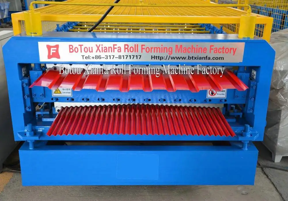 Double Layer Color Steel Trapezoidal IBR Roof panel Roll Forming Machine/ hot sale in malaysia cold roll forming machinery