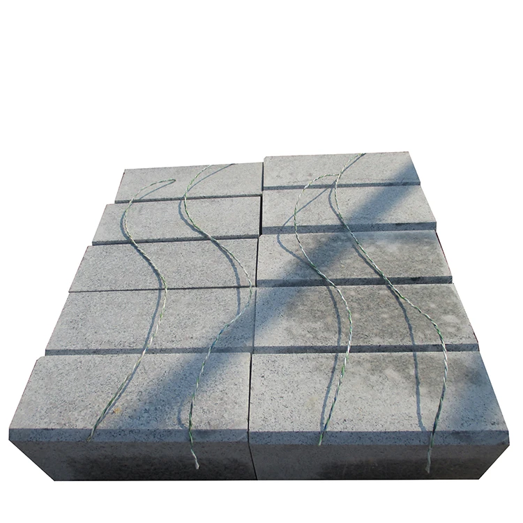Chinese Cheap Natural Stone Grey Granite Kerbstone Granite Cut To Size Paving Stone For Driveway Pavers