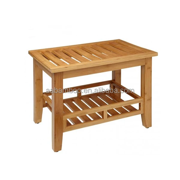 Bamboo Bathroom Towel Stool