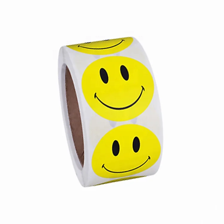 Круглые наклейки с улыбкой, наклейки для учителей для детей