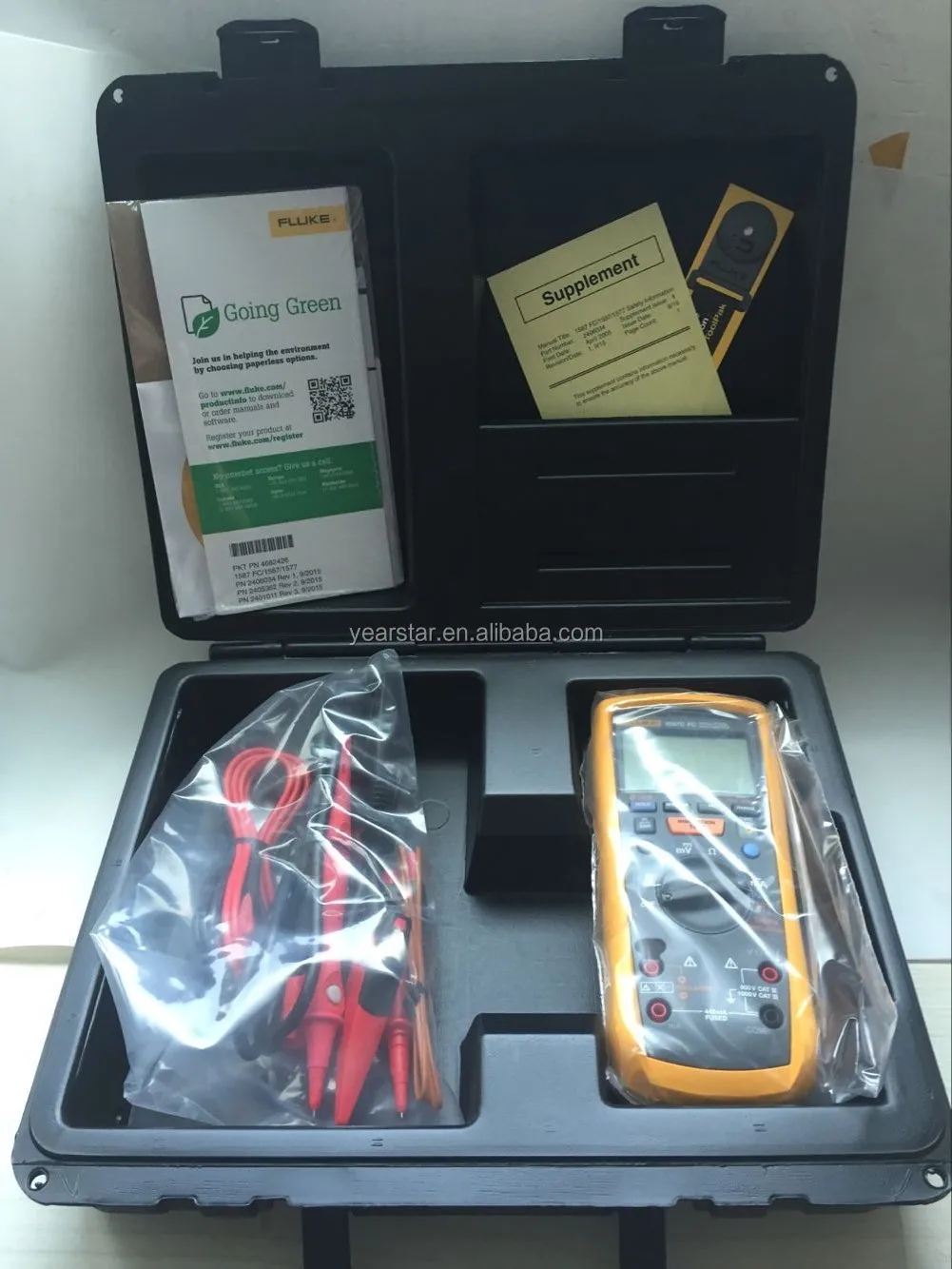 Three year warranty Large display with backlight Rugged utility hard case Fluke 1587FC Fluke Digital Megger