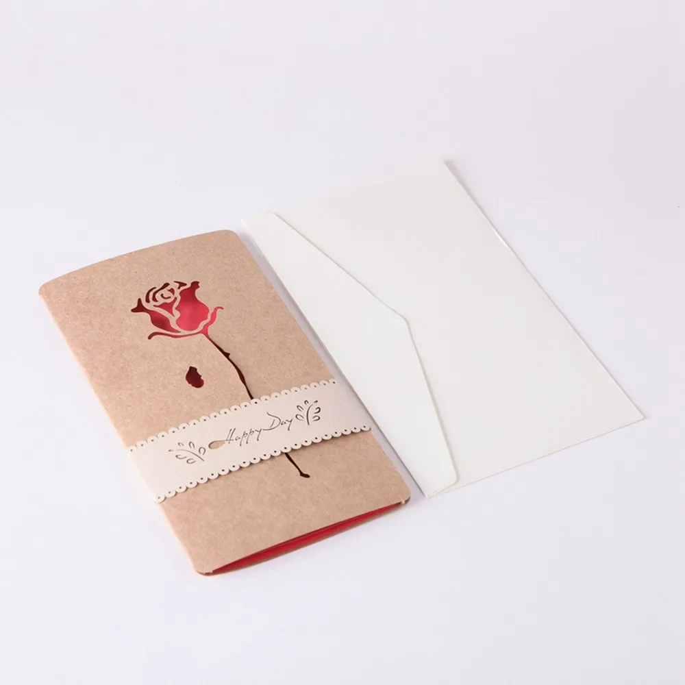 Best Wishes Paper Craft Folding Greeting Cards for Invitation