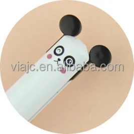 Cute cartoon character ball pen with two different color refills