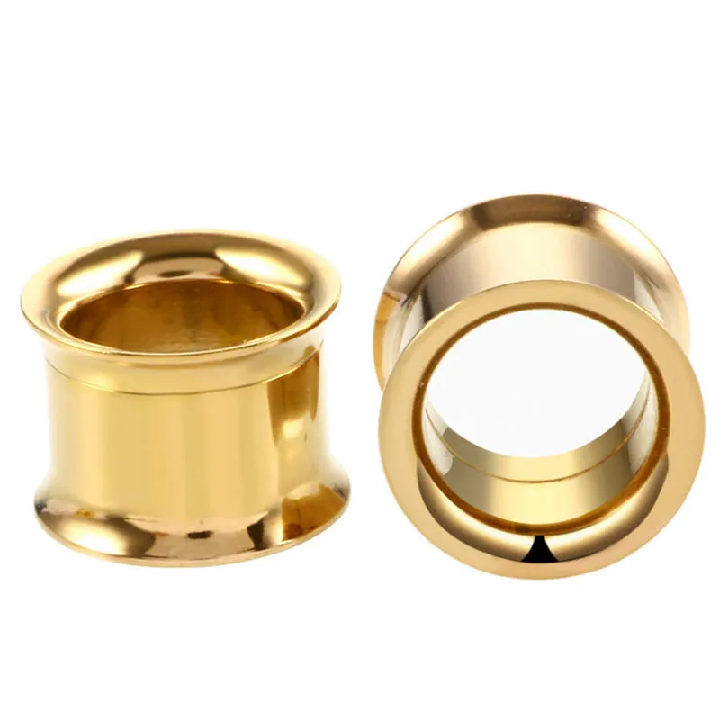 
stainless steel double UV ear Piercing Gauges Flesh Tunnel 
