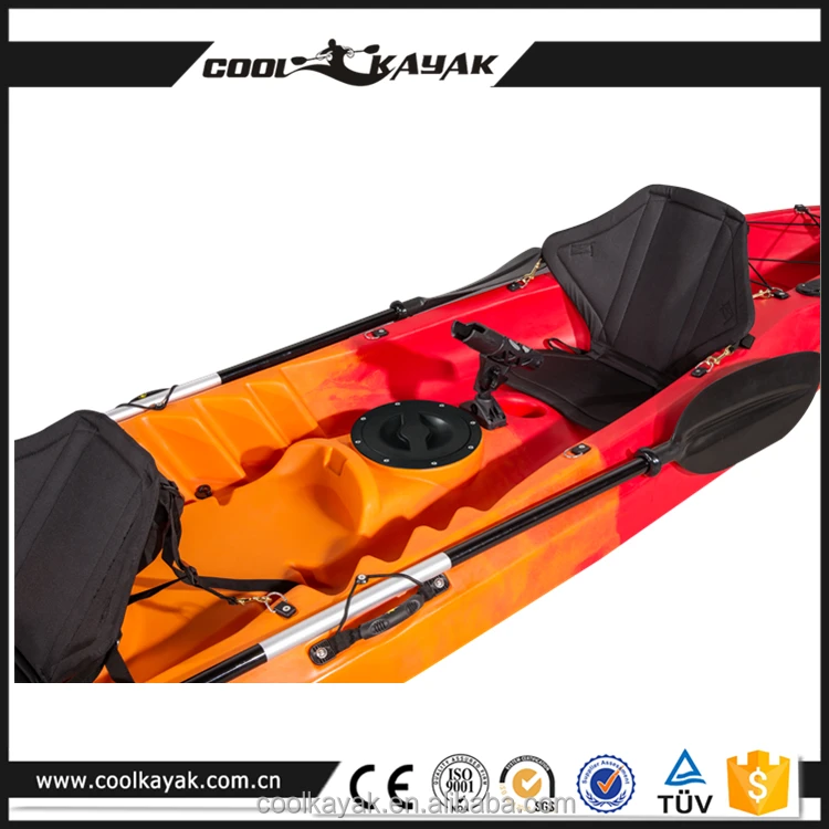 35.50kg 3.68m Sale Kayak 2+1 Seater Sit on Top Fishing Boat 3.1 - 4m OEM double recreation kayak