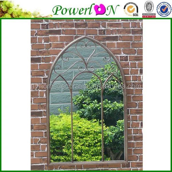 
elegant handmade decorated outdoor garden wall mirrors 