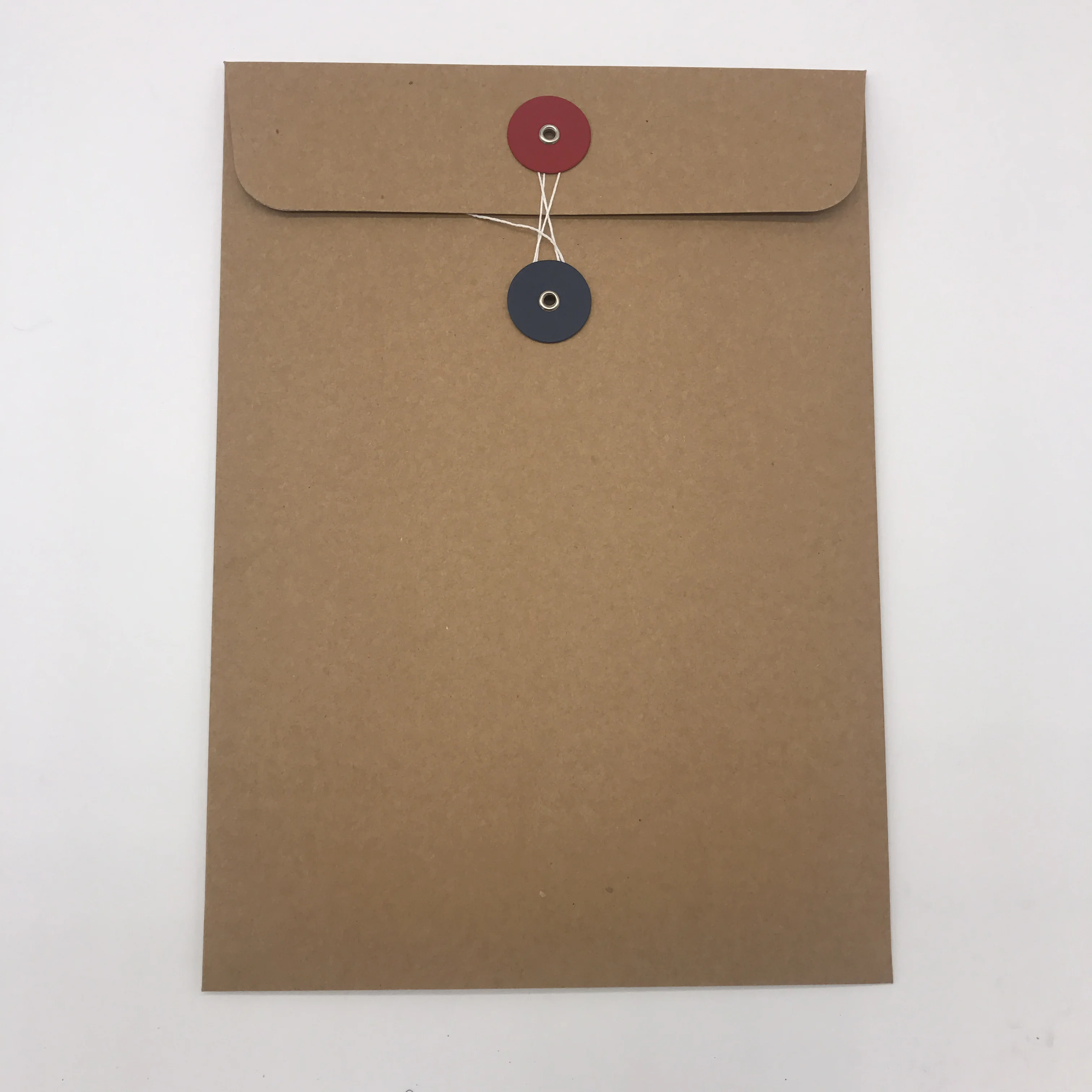 Custom envelope plain 160*240mm size envelope manilla brown envelope with button