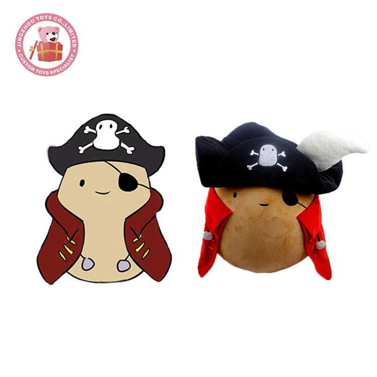 Custom funny clothing potato pirate plush toy
