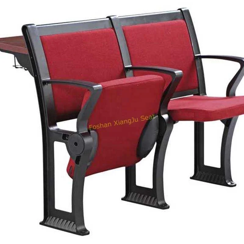 XJ-K12C Lecture Hall Comfortable Fabric Fold Up Seat with Fixed Writing Desk