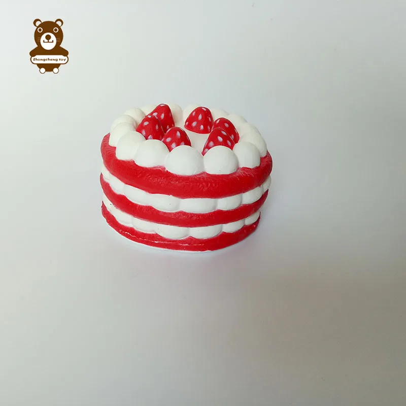 Pu soft kawaii squishy food fruit toys slow rising jumbo squishy cake