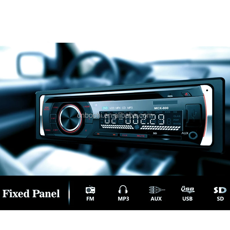 
AM/FM/MPX Stereo Receiver with Remote Control Single DIN Player CD Player for All Cars 