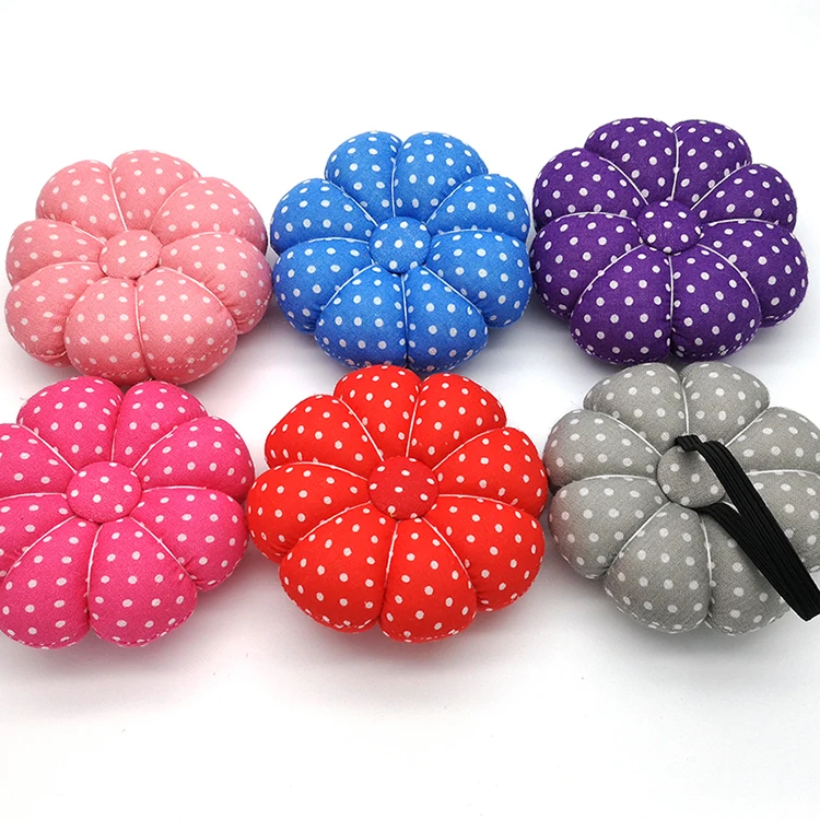 Free shipping Elastic Wrist Belt pumpkin Pin Cushion blue KJ58-1