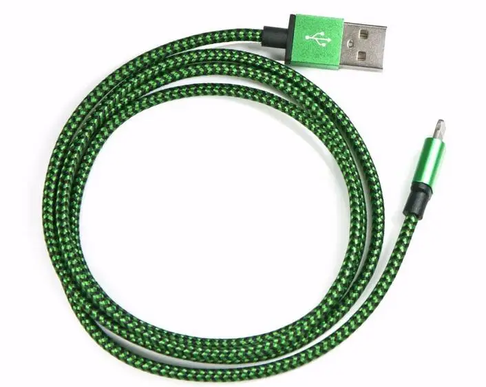 Нейлоновый плетеный кабель 2A 1 м/2 м/3 м для зарядки данных, электрический кабель micro usb для iphone 5/6/7/8