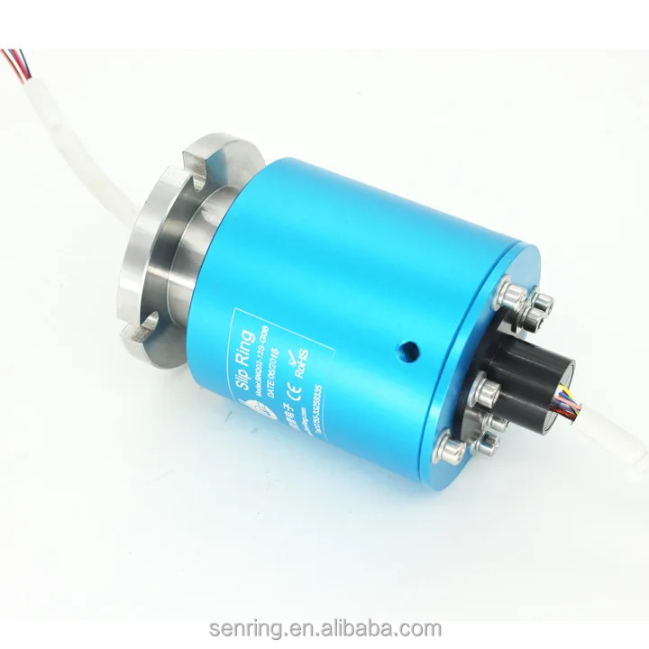 Pneumaticl Electrical slip Ring of 2 channels passage G1/8' with 12 wires 2A