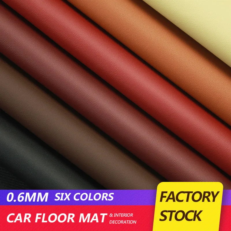 pu material vinyl fabric pvc leather for car floor mat roll