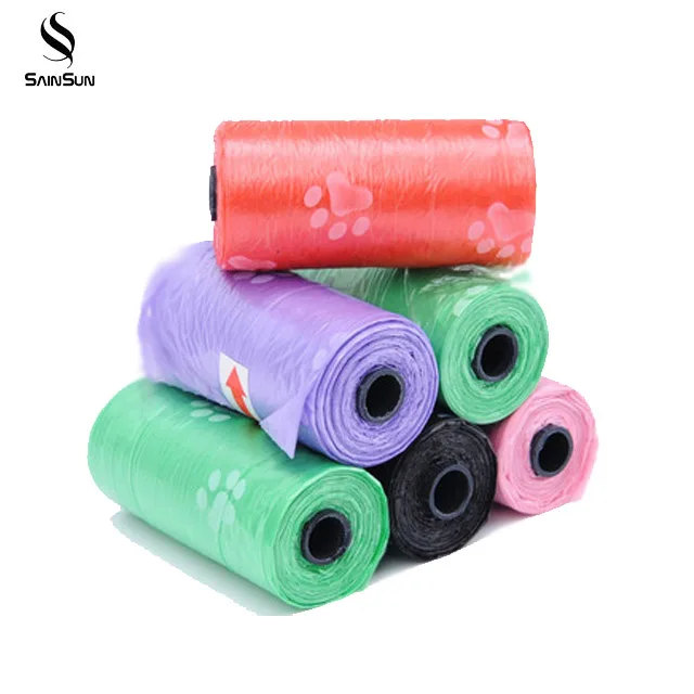 
Disposable Compostable Doggie Biodegradable Pet Dog Waste Poop Bags Custom Printed 