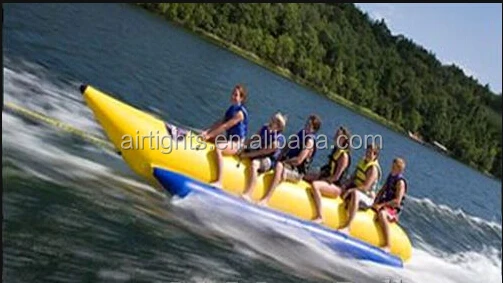 0.9mm PVC thick material quality fly fish inflatable banana boat