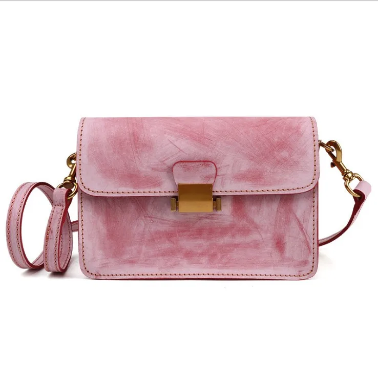 Корейская версия новых модных кожаных сумок, женская сумка, новинка 2019, сумка через плечо в стиле ретро, сумка-мессенджер, сумка-тофу