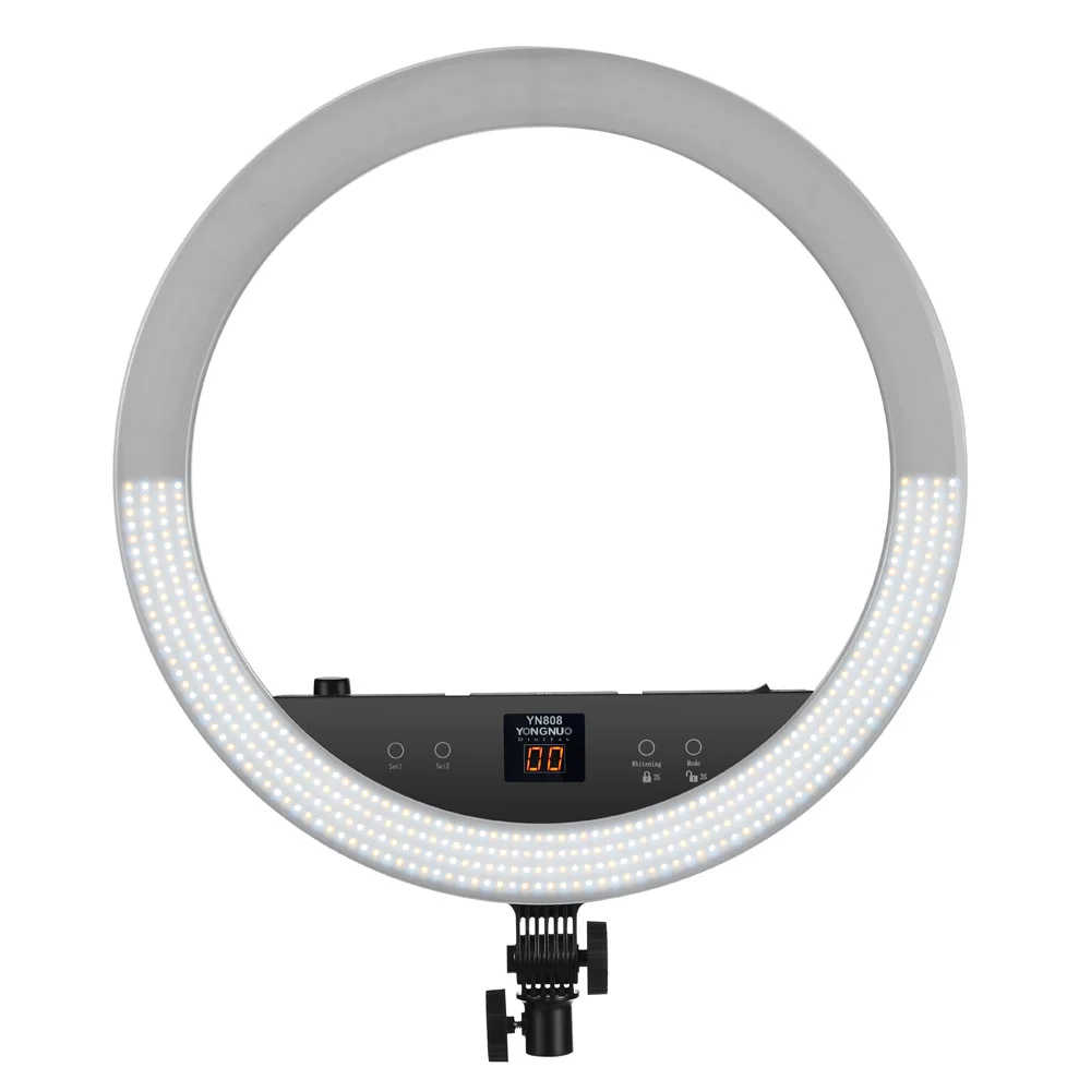 
YONGNUO Photo Studio Accessories YN808 Selfie Ring Light with Wireless Remote, Cell Phone Holder Stand for Live Stream/Makeup 