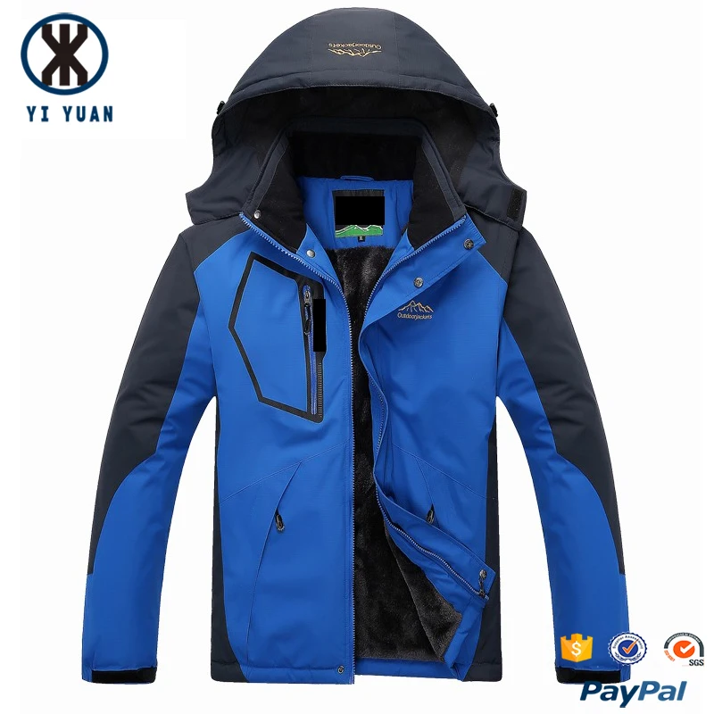 Warm Outdoor Water Resistant Winter Hiking Camping Climbing Jacket with fleece climbing jacket