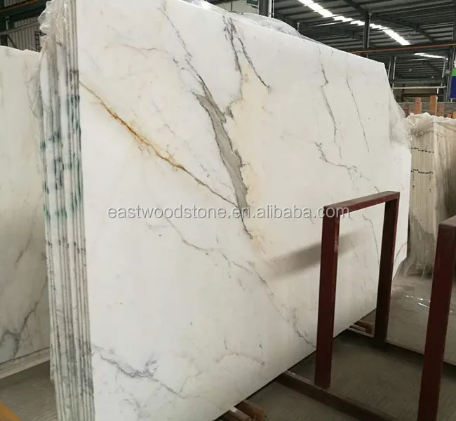 
Polished Surface Finishing Calcutta White Marble 