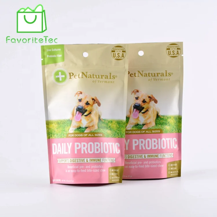 Custom Tear notch Retort Pouch Pet Food Packaging Bag