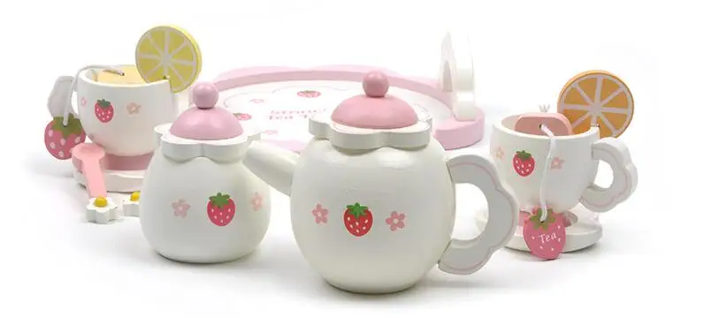 Learning & Education Mother Simulation Wooden Cardboard Tea Garden Strawberry Children Play Kitchen Baby Toys