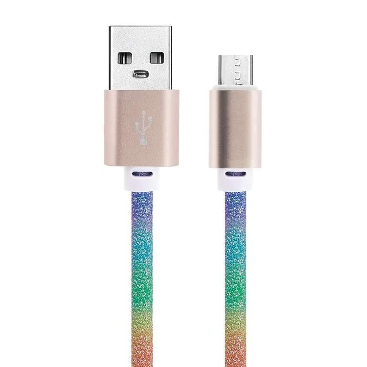 Pinyi Color Rainbow Leather  Micro USB Cable
