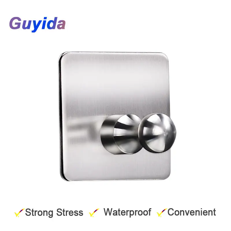 
square shape stainless steel 304 single wall hooks for clothes towel bag key 