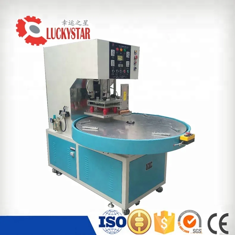 Economy new design automatic turntable HF welding  machine with PLC controlled